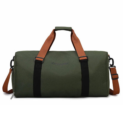 Gym Fitness Bag can Fixable Yoga Mat Sports Duffel Bags with Shoes Pack Outdoor Hiking Camping Handbag Large Luggage Portable American Fitness CLub