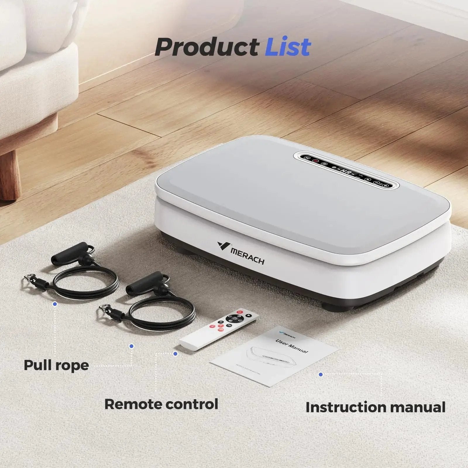 Vibration Plate Exercise Machine with Light Whole Body Workout Power Vibrate Platform Vibration Plate Lymphatic Drainage